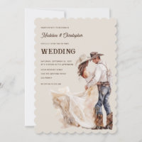 Invitation de mariage Ranch Western