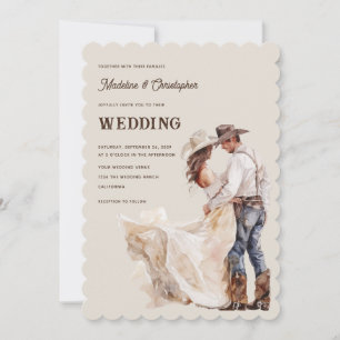 Invitation de mariage Ranch Western