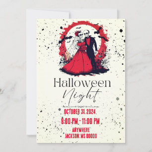 Invitation de mariage Red Halloween