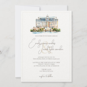 Invitation de mariage - Resort en aquarelle