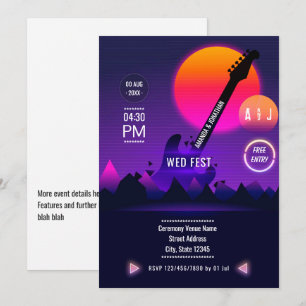 Invitation de mariage Rock and Roll