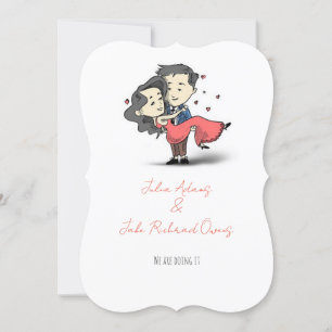 Invitation de mariage romantique et drôle pour un