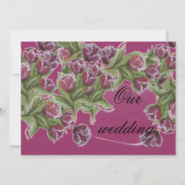 Invitation de mariage ROSE (Devant)