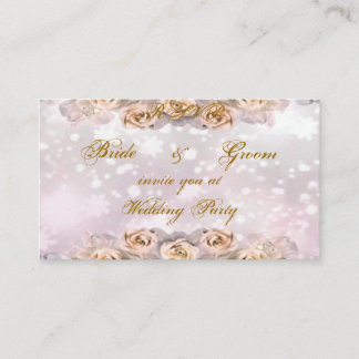 Invitation de mariage rose -
