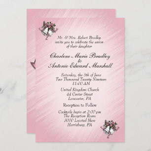 Invitation de Mariage rose Bells