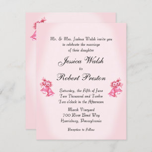 Invitation de Mariage rose Bells