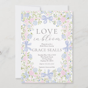 Invitation de mariage rose et bleue grandmillennia