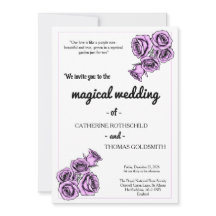 Invitation de mariage Rose Violette Mystique