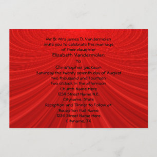 Invitation de mariage rouge Showstopper