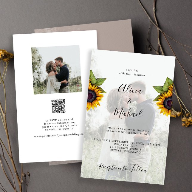 Invitation de mariage rustique à petit budget avec (Créateur téléchargé)