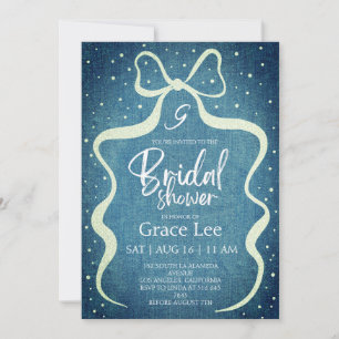 Invitation de mariage rustique en denim