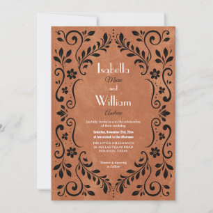 Invitation de mariage rustique en Talavera mexicai