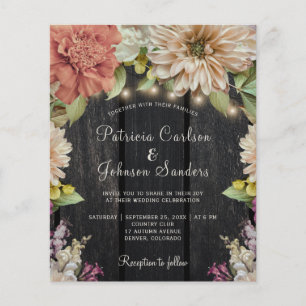 Invitation de mariage rustique et économique pour