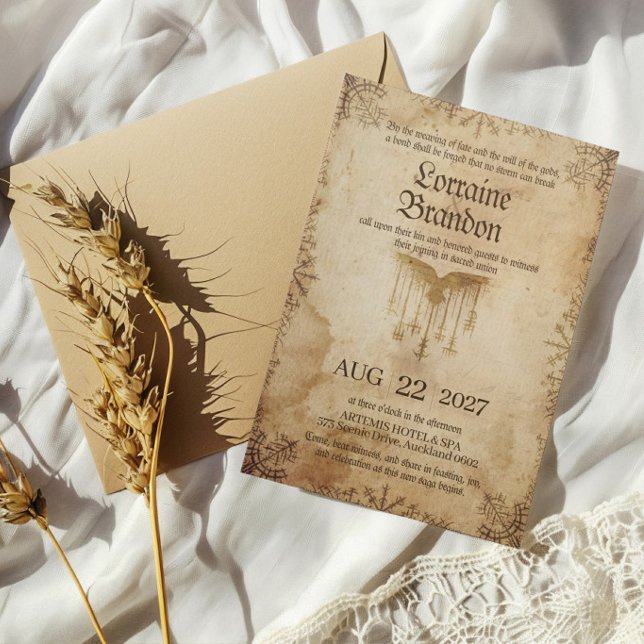 Invitation de mariage Saga Viking Norrois (Créateur téléchargé)