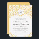Invitation de mariage secret de jardin - moutarde<br><div class="desc">Elégant design de mariage à fleurs jaune moutarde par Shelby Allison. Cliquez sur le lien ci-dessous pour voir l'ensemble de la Collection Jardin Secret qui comprend les invitations correspondants,  les cartes rsvp,  les timbres-poste et plus encore.</div>