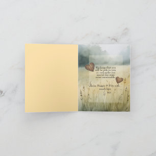 Invitation de mariage simple à motif de cœur de ca