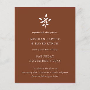 Invitation de mariage simple en terre cuite