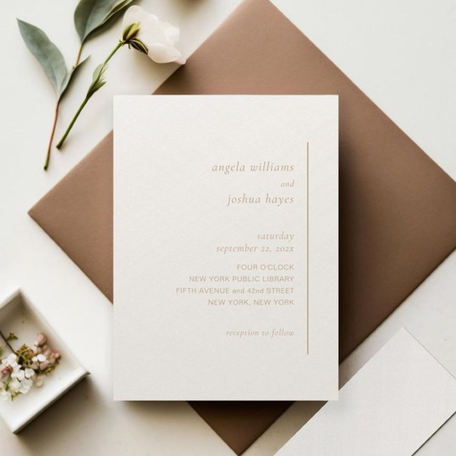 Invitation de mariage simple et élégante (Créateur téléchargé)