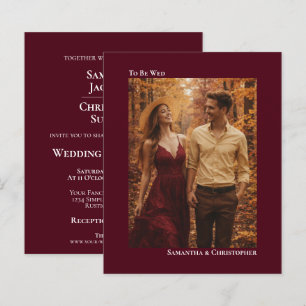 Invitation de mariage simple et pas cher en Bourgo