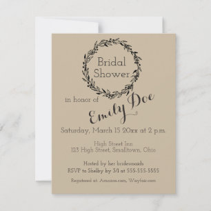 Invitation de mariage simple personnalisable pour