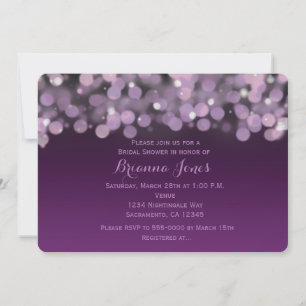 Invitation de mariage sous les lumières violettes