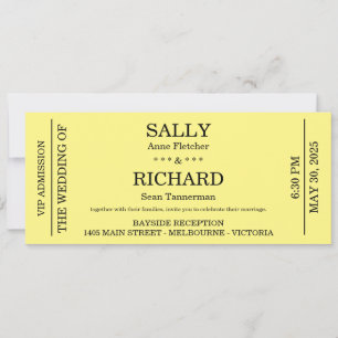 Invitation de mariage (style billet de concert)