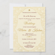 Invitation de mariage sud-indienne