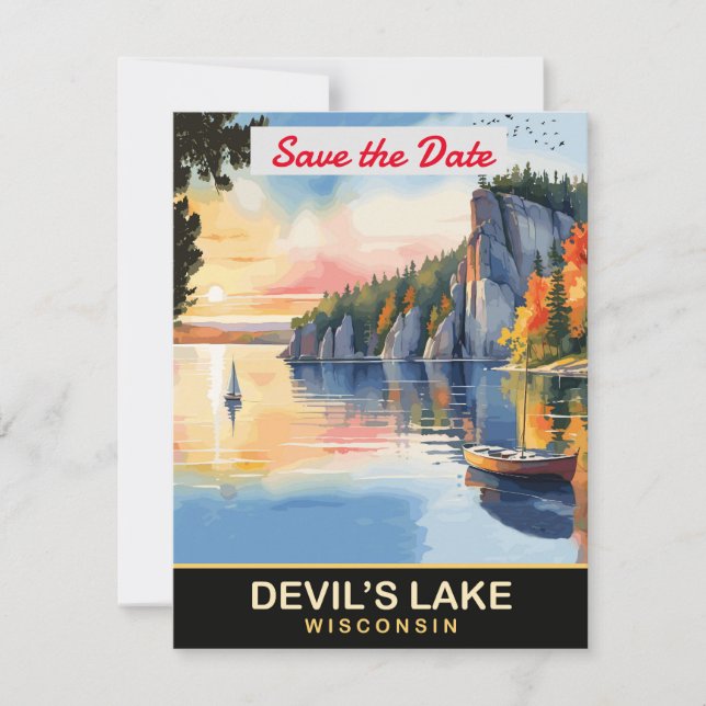 Invitation de mariage sur la falaise du Devil's La (Devant)