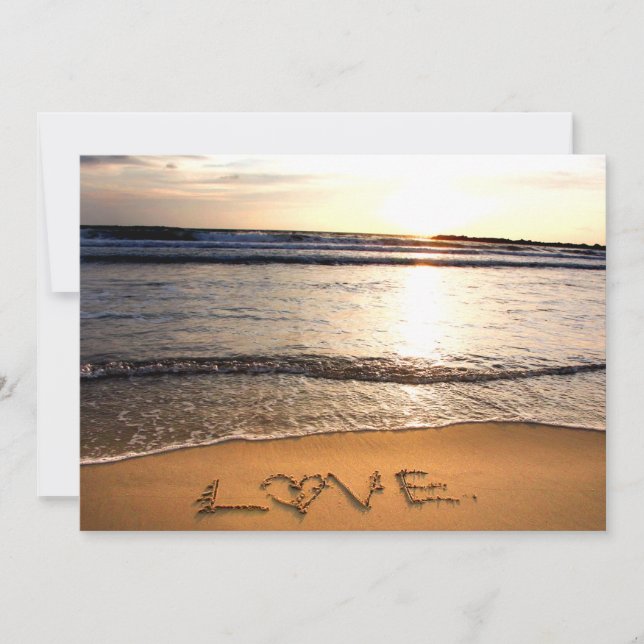 Invitation de mariage sur la plage (Devant)