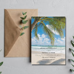 Invitation de mariage sur la plage de l'île tropic<br><div class="desc">Eaux turquoise,  sable blanc et palmiers design invitations de mariage qui sont parfaites pour votre destination tropicale ou mariage sur la plage.</div>