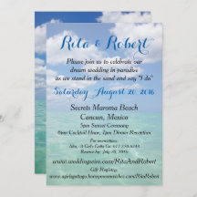 Invitation de mariage sur la plage - Ocean III Art