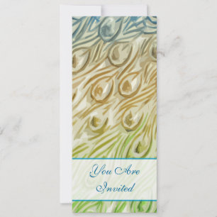Invitation de mariage Tourbillons de plumes de pao
