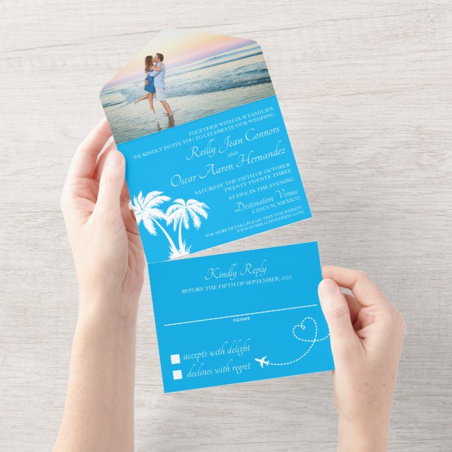 Invitation de mariage tout compris à la plage de T (Déchirure)