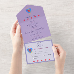 Invitation de mariage tout en un