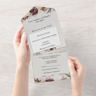 Invitation de mariage tout en un
