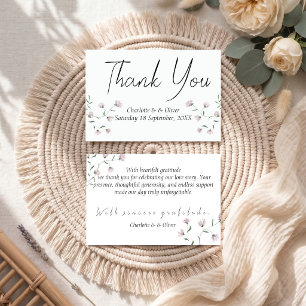 Invitation de mariage tout-en-un à fleurs rose pâl