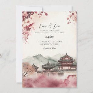 Invitation de mariage traditionnelle coréenne