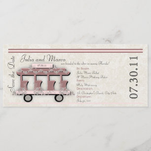 Invitation de mariage Trolley