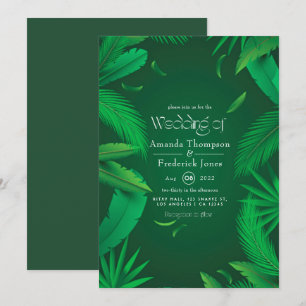 Invitation de mariage tropical
