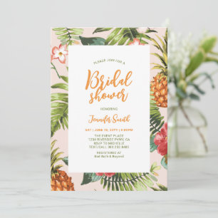 Invitation de mariage tropicale florale pour la fê