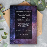 Invitation de mariage Univers Galaxie Espace Cosmi