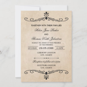Invitation de mariage vintage