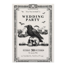 Invitation de mariage vintage noir et blanc