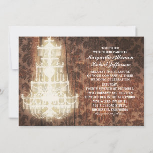 invitation de mariage vintage rustique