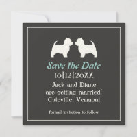 Invitation de mariage Westies Save the Date
