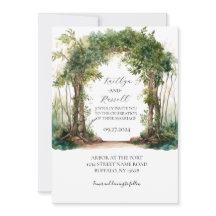 Invitation de mariage Whimsical Green