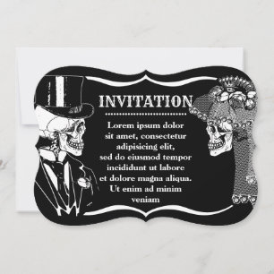 Invitation De Mariée Et De Pièce De Crâne