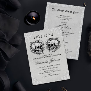 Invitation de mariée ou de décès Gothique Bachelor