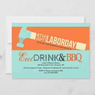 Invitation de marteau de fête du travail