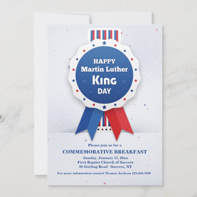 Invitation de Martin Luther King Ribbon (Devant)
